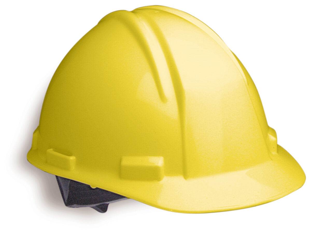 a yellow color safety helmet